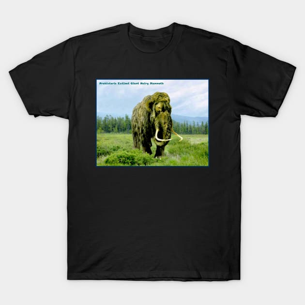 Prehistoric Mammoth Giant Extinct Hairy Elephant T-Shirt by posterbobs